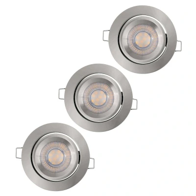 Afbeelding van LEDVANCE Led inbouwspot, verlichting voor binnentoepassingen, warm wit, continu dimmen door wandschakelaar, grijs, spot set ADJ Simpe DIM