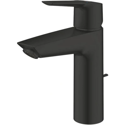Afbeelding van Grohe Start 1 gats wastafelkraan m size m. waste mat zwart