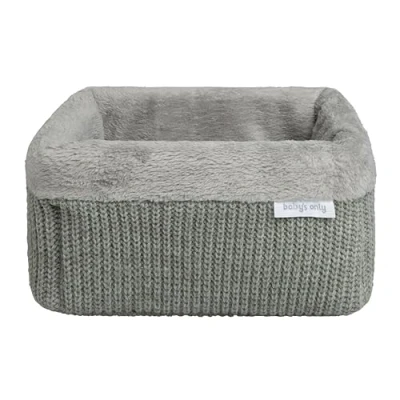 Afbeelding van Baby&#039;s Only Gebreide commodemandje Opbergmandje Commode organizer Babykamer accessoires Hope Urban Green