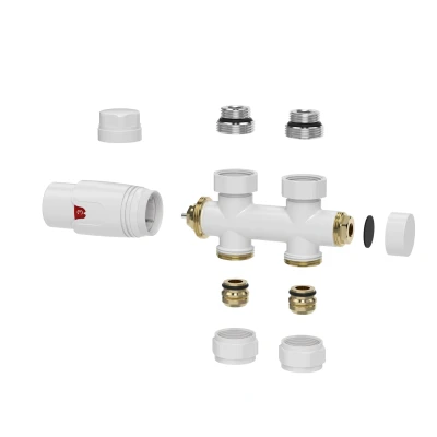 Afbeelding van Riko Set thermostatisch onderblok recht glans wit