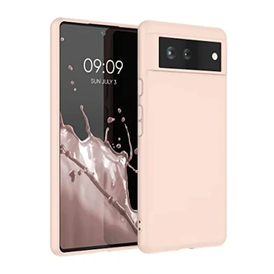 Afbeelding van kwmobile telefoonhoesje geschikt voor Google Pixel 6 Hoesje smartphone Back cover in kokosmelk