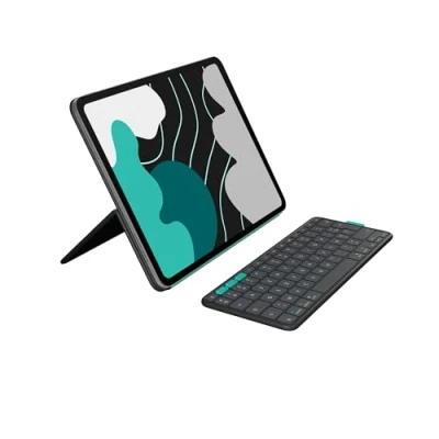 Image de Flip folio étui clavier et sans fil Bluetooth Logitech pour iPad Pro 13&quot; M4 Air M2 M3 2024 2025 Graphite