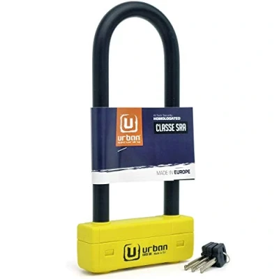 Afbeelding van URBAN SECURITY UR85250Y Motorfietsslot SRA U goedgekeurd, dubbele vergrendeling ø18 mm, 85 x 250, Made in EU, 250 standaard
