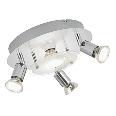 Afbeelding van Orna plafondlamp, rondel, 4 lamps, chroom