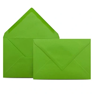 Afbeelding van Colours 4 you enveloppen DIN C6 lichtgroen, 11,4 x 16,2 cm, met natte sluiting, 80 g/m², ritssluiting, zonder venster