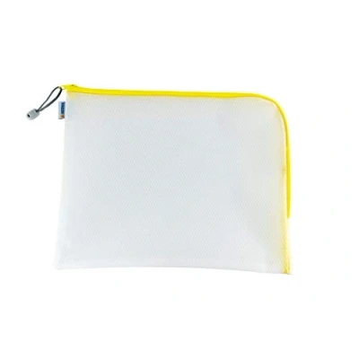 Afbeelding van HERMA 20017 documententas A4 met ritssluiting (36 x 28 cm) groot transparant vak voor documenten, mappen, speelgoed, opbergtas, geel