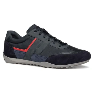 Afbeelding van Geox U Wells Sneakers laag, Heren, Maat: 40, Navy Leer en textiel