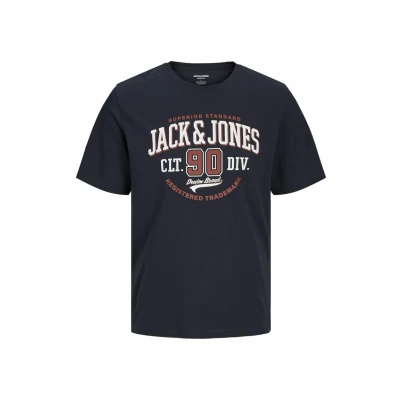 Afbeelding van Jack &amp; Jones LOGO Rundhals Tshirt print, Heren, Maat: Small, Dark navy