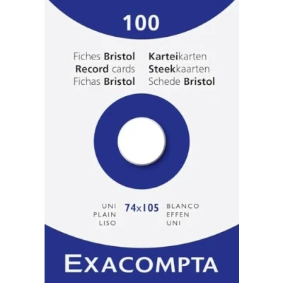 Afbeelding van Exacompta 13300B 10x ETUI 100 F.BRISTOL BLANC UNI 74/105