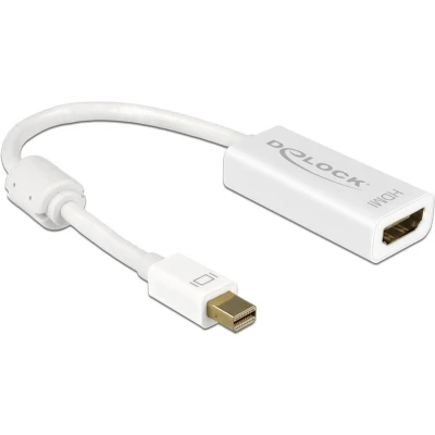 Afbeelding van DeLOCK premium Mini DisplayPort naar HDMI adapter DP 1.2 / 1.4 (4K 30Hz) wit 0,20 meter