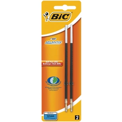 Afbeelding van Bic balpenvulling Atlantis blauw, schrijfbreedte 1 mm, blister met 2 stuks 20