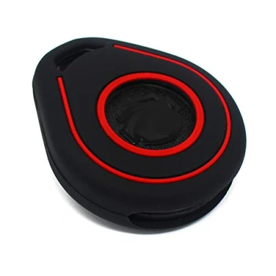 Afbeelding van Hab Keyless Go siliconen motorsleutelhoes zwart/rood