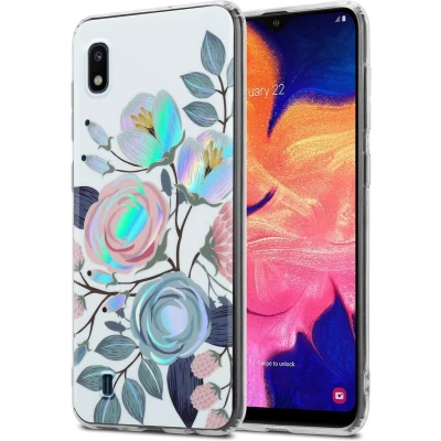 Afbeelding van Cadorabo Hoesje geschikt voor Samsung Galaxy A10 / M10 in PIOENEN Beschermhoes gemaakt van TPU siliconen Case Cover met bloemenmotief