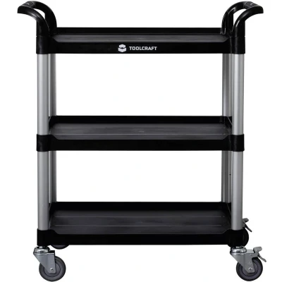 Afbeelding van TOOLCRAFT 88 70 91 Servicewagen Aluminium, Kunststof Kleur (specifiek): Aluminium (naturel), Zwart