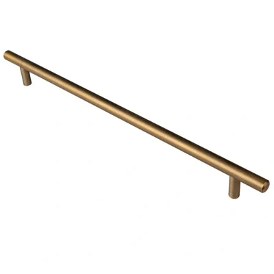Afbeelding van Fingertip Designs Stalen T Bar greep 348 mm antiek messing