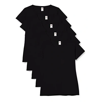 Afbeelding van FRUIT OF THE LOOM Set van 5 atletische vesten voor dames, Zwart (Zwart 36)