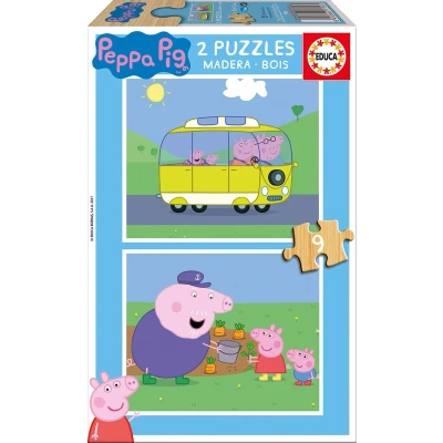 Afbeelding van Educa puzzel 2 x 9 stuks Peppa Pig