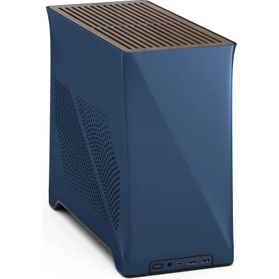 Afbeelding van Fractal Design Era 2 blauw SFF Mini ITX aluminium, hout geen voeding (SFX, SFX L) 2x USB 3.0 1x 3.2 Gen 2x2 Type C