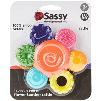 Afbeelding van Sassy Siliconen bijtring rammelaar voor baby&#039;s 3 m + uniseks