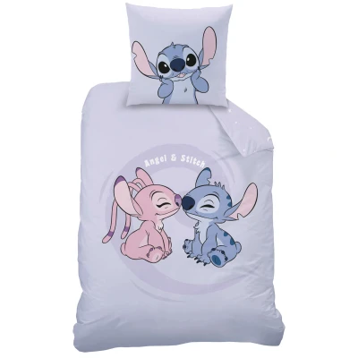 Afbeelding van Disney Lilo &amp; Stitch Dekbedovertrek, Happy 140 x 200 / 63 cm Katoen