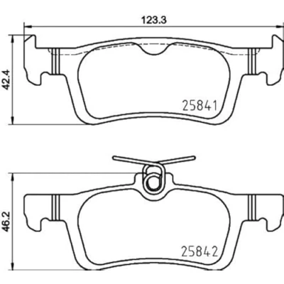 Afbeelding van HELLA 8DB 355 031 761 Remblokkenset Niet geschikt voor slijtage waarschuwingscontact PEUGEOT: 308 SW 2, II Hatchback, Box Body / Estate