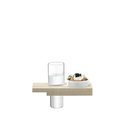 Afbeelding van L.S.A. Vodka Glas 400 ml met Serveerplank Set van 3 Stuks Transparant