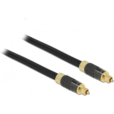 Afbeelding van Premium digitale optische Toslink audio kabel met nylon mantel 8mm / zwart 1 meter