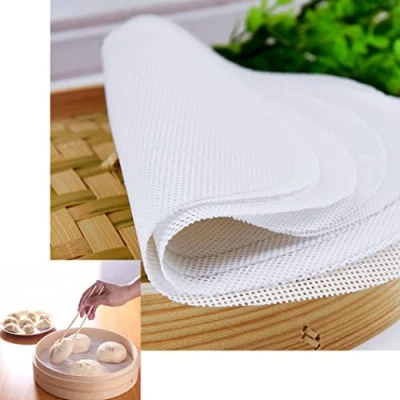 Afbeelding van Rolin Roly 5 stuks, herbruikbaar, siliconen, stoommat, mesh, anti aanbaklaag, van bamboe, dim Sum Mesh (20 cm)