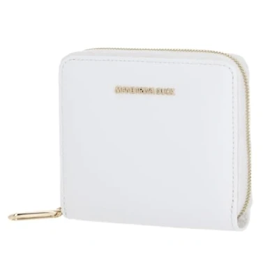 Afbeelding van MANDARINA DUCK Leren Portemonnee Luna Zip Wallet Optical White Wit