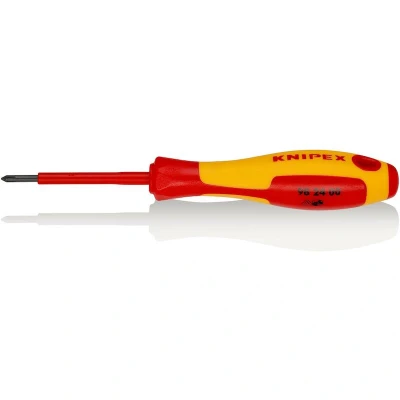 Image de KNIPEX 98 24 00 tournevis pour vis cruciformes Phillips avec poignée multi composants isolée VDE brunie 162 mm