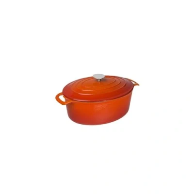 Afbeelding van Vogue ovale inductie braadpan oranje 6L