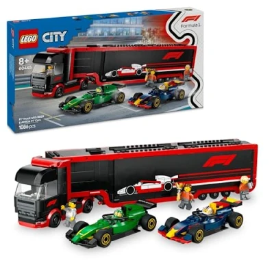 Image de LEGO® City 60445 Camion de F1® avec voitures RB20 et AMR24