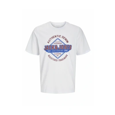 Afbeelding van JACK&amp;JONES JJELOGO TEE SS O NECK 2 COL SS25 SN Heren T shirt Bright White