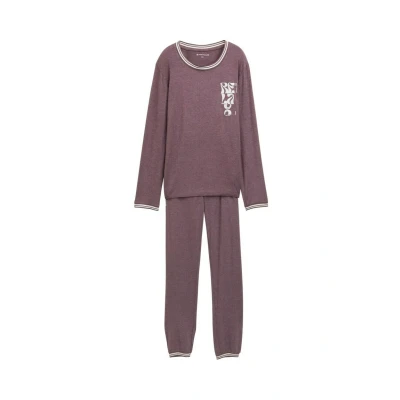 Afbeelding van TOM Tailor SET IN Optik Pyjama purplemediummelange, Dames, Maat: Small, Purple/medium/melange