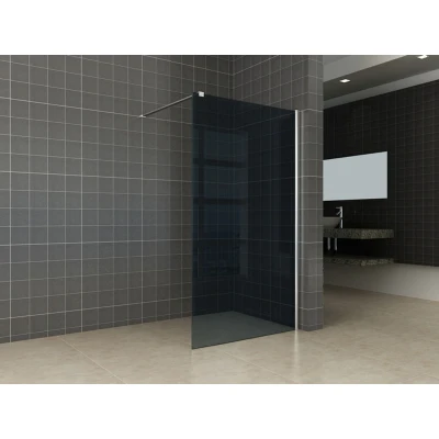 Afbeelding van Wiesbaden inloopdouche met muurprofiel 1000x2000 10mm NANO rookglas