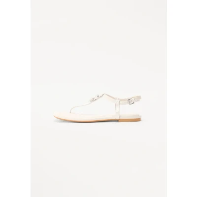 Afbeelding van DKNY Datto Teensandalen, Dames, Maat: 38, Soft white Hoogwaardig imitatieleer