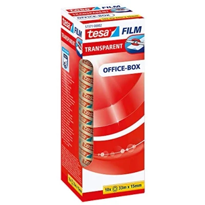 Afbeelding van Tesafilm transparante tape, ft 15 mm x 33 m, pak van 10 rolletjes plakband