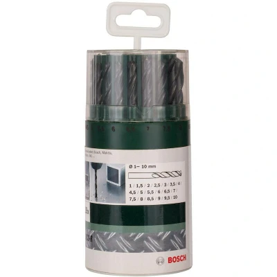 Afbeelding van Bosch Accessories 2609255033 HSS Metaal spiraalboorset 19 delig Rollenwals DIN 338 Cilinderschacht 1 set(s)