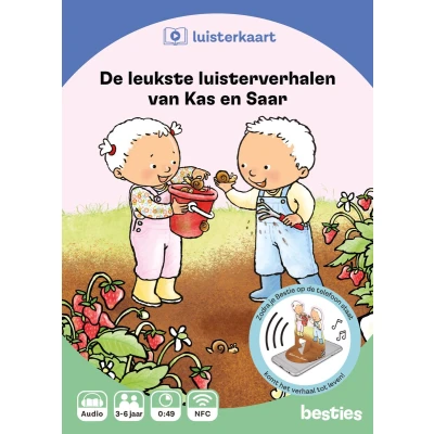 Afbeelding van Kas en Saar luisterkaart Besties De leukste luisterverhalen van Luisterboek kinderen Nederlands