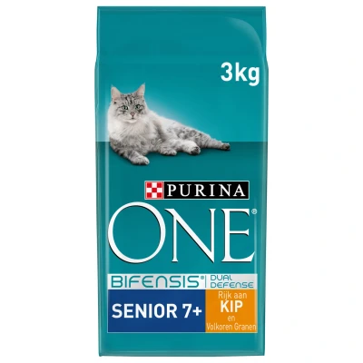 Afbeelding van 4x Purina One Senior Kip Volkoren Granen 3 kg
