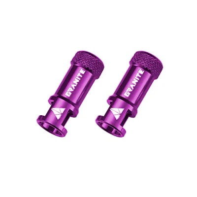 Afbeelding van Granite Juicy ventieldop met ventielkern verwijderingsfunctie, eenvoudig te bedienen, fietsband ventieldoppen, duurzame legering band ventieldoppen (paars)
