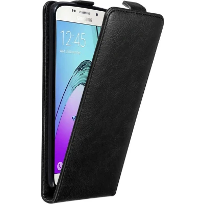 Afbeelding van Cadorabo Hoesje geschikt voor Samsung Galaxy A5 2016 in ZWARTE NACHT Beschermhoes flip design Case Cover met magnetische sluiting