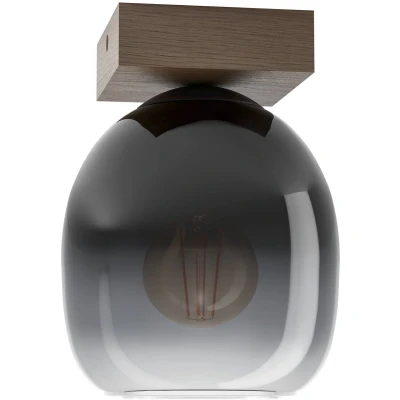 Afbeelding van EGLO Filago Plafondlamp E27 20 cm Bruin/Zwart Glas