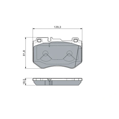 Afbeelding van BOSCH 0 986 460 127 Remblokkenset Low Metallic