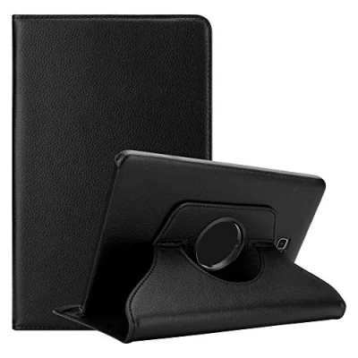Afbeelding van Cadorabo Tablet Hoesje geschikt voor Samsung Galaxy Tab A 2016 (10.1 Zoll) in OUDERLING ZWART Beschermhoes ZONDER auto Wake Up, met stand functie en elastische band sluiting Book Case Cover Etui