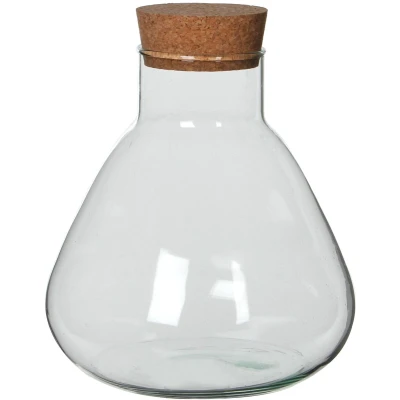 Afbeelding van Mica Decorations emily voorraadpot transparant maat in cm: 24 x 22
