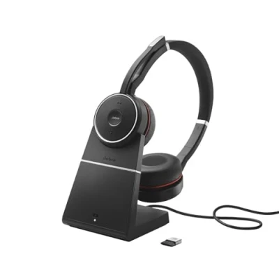 Afbeelding van Jabra Evolve 75 Second Edition UC On Ear headset Telefoon Radiografisch, Bluetooth, Kabel Stereo Zwart Ruisonderdrukking (microfoon), Noise Cancelling
