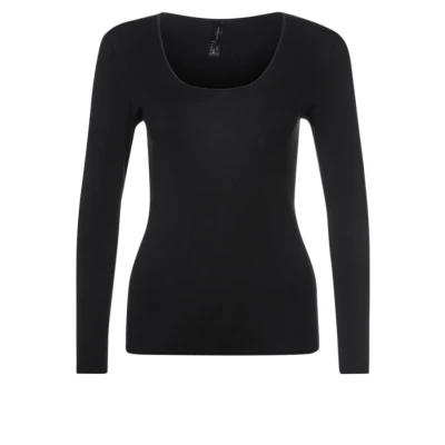 Afbeelding van Schiesser Pyjamashirt, Dames, Maat: 38, Black