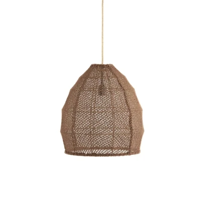 Afbeelding van Light&amp;living Hanglamp Ø42x42 cm MAKASSAR zijde chocolade bruin