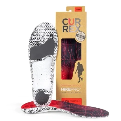 Afbeelding van CURREX HikePro inlegzool je nieuwe dimensie tijdens het wandelen. Dynamische prestatie voor wandelen, wandelen of rood (laag profiel), EU 39,5 41,5 (dag M)